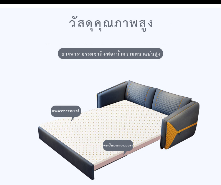 โซฟาปรับนอน-โซฟาพับได้-โซฟาพับนอน-ไม่มีช่องเก็บของ-ประกอบง่าย-ขนาด-4-ฟุต-สะดวกสบาย-เตียงโซฟา-โซฟาปรับนอนได้-sofa-bed