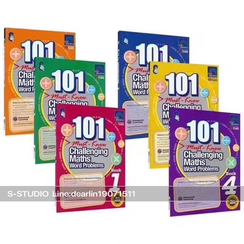 101 Must Know Challenging Maths Word Problems หนังสือ 6เล่ม | Shopee ...