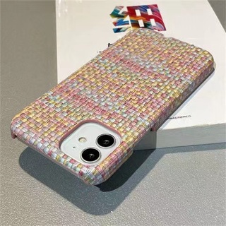 ☸₪﹍Case For Iphone เคส iphone 11 เคสไอโฟน11 Colorfull woven pattern