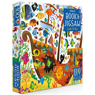 Asia Books หนังสือภาษาอังกฤษ BOOK &amp; JIGSAW: UNDER THE SEA (100 PCS)