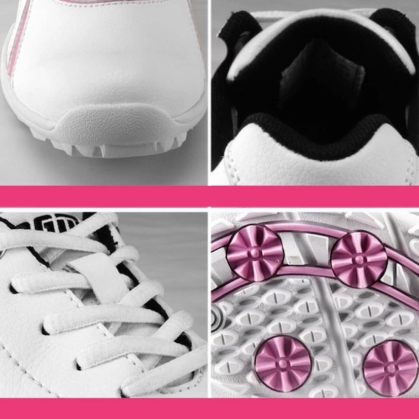 รองเท้ากอล์ฟ-pgm-ladies-fashion-golf-shoes-waterproof-white-pink-color-xz016-size-eu-35-eu-40