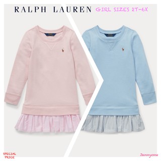 RALPH LAUREN FRENCH TERRY DRESS ( GIRLS SIZE 2-6X )