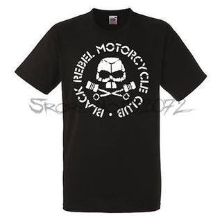 [S-5XL] 【ลดอายุ】Gildan เสื้อยืดแขนสั้น ผ้าฝ้าย 100% พิมพ์ลาย Rebel Motorcycle Club สีดํา แฟชั่นฤดูร้อน สําหรับผู้ชาย Sbz