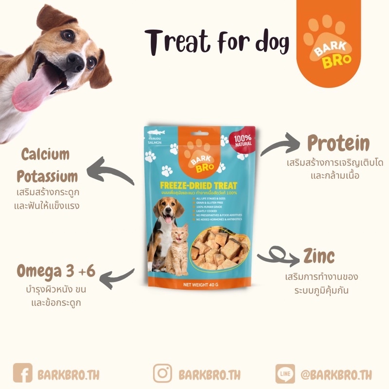 bark-bro-ขนมหมา-แมว-40g-รสปลาแซลมอน-อาหารสุนัข-ผลิตจากเนื้อสัตว์แท้100-ฝึกสุนัข-อาหารหมา-อาหารแมว