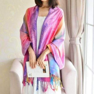 สินค้า ผ้าพันคอ Pashmina สีรุ้ง (ขายคละสี เลือกสีไม่ได้)
