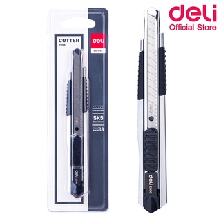 Deli 2056 Cutter คัทเตอร์ ขนาด 13 ใบมีด แพ็ค 12 ชิ้ิ้น ใบมีดคัตเตอร์ คัตเตอร์ อุปกรณ์ช่วยตัด อุปกรณ์งานช่าง