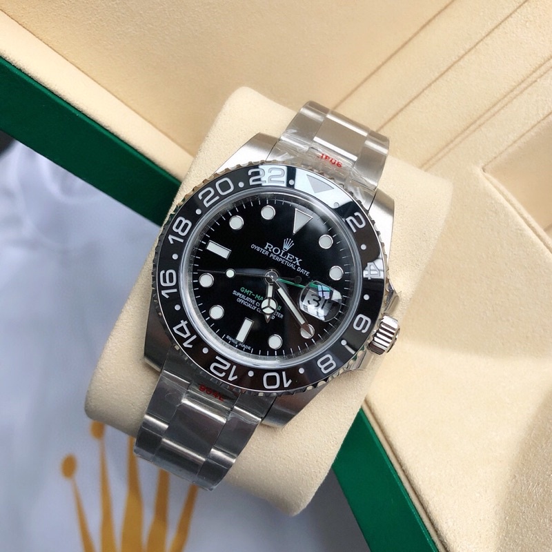 พรี-rolex-gmt-126719blro-ผู้ชาย-ผู้หญิง-นาฬิกาแฟชั่น-นาฬิกาแบรนด์เนม-เงิน40mm