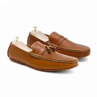 สินค้า Brown Stoneรองเท้าหนังแท้ Leather Penny Loafer Classy Oil TannedToffee Tan