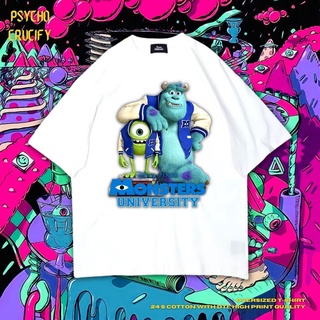 เสื้อยืด ขนาดใหญ่ พิมพ์ลาย Psycho Crucify Monsters University | สีขาว | เสื้อยืด พิมพ์ลายมอนสเตอร์มหาวิทยาลัย | เสื้อยืด