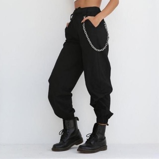 ส่งต่อ - Cargo Pants กางเกงคาร์โก สีดำ ไซส์ XL