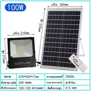 สปอร์ตไลท์ LED Solar Cell 100w-200w LED 249-474หลอด