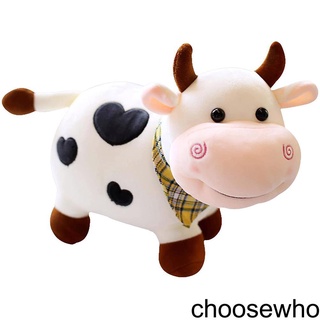 [CHOO] Smile Plush Cow Toy Soft Plush Stuffed Doll Cushion Cute Cartoon Animal Plush Doll for Kids
