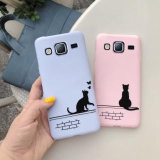 3D Candy Phone Case Samsung Galaxy J5 2015 J500 J500F Matte Soft Case Slim TPU Silicone Purple Cat Giraffe Casing Cover