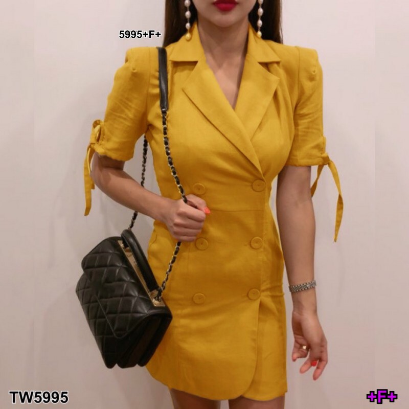 เดรสสูทผูกโบว์แขน-tw5995
