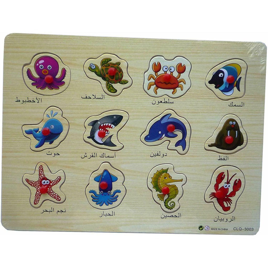 ของเล่นจิ๊กซอไม้เสริมพัฒนาการเด็กคำศัพท์ภาษาอาหรับ-พร้อมรูปภาพ
