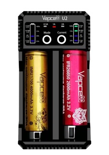 ภาพขนาดย่อของภาพหน้าปกสินค้าVapcell U2 2A Smart charger USB รางชาร์จถ่าน vapcell. เครื่องชาร์จถ่าน แท่นชาร์จถ่าน จากร้าน good_online บน Shopee