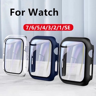 รูปภาพขนาดย่อของเคส Smart watch 6/5/4/3/2/1/SE เคส Smart Watch สายนาฬิกา PC+Glass สายสำหรับ appl watch SEเคสแอปเปิ้ลวอชลองเช็คราคา