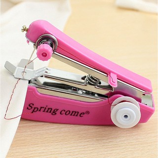 จักรเย็บผ้ามินิ จักรเย็บผ้า จักรพกพา จักรเย็นผ้าพกพา Spring Come Mini (สีชมพู)