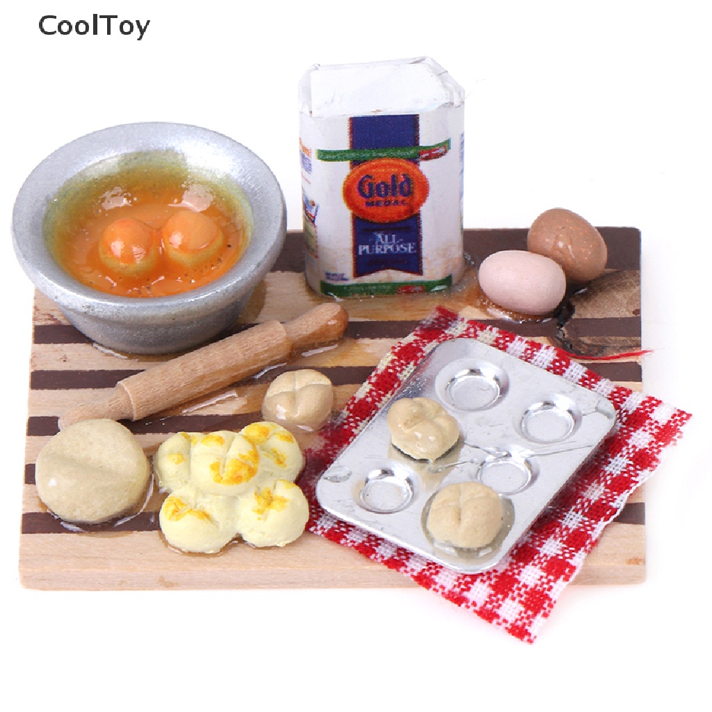 lt-cooltoy-gt-ขนมปัง-ไข่-นม-ขนาดเล็ก-1-12-สําหรับตกแต่งบ้านตุ๊กตา