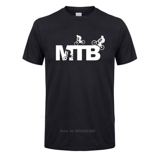 เสื้อยืดแขนสั้น ผ้าฝ้าย พิมพ์ลายโลโก้ MTB Cycle สําหรับผู้ชายS-5XL