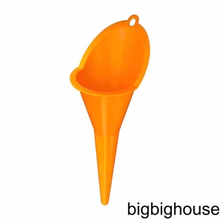 [Biho] Car Funnel Long Mouth Splash-proof Plastic Washable Refueling Oil Spout Filling Accessory