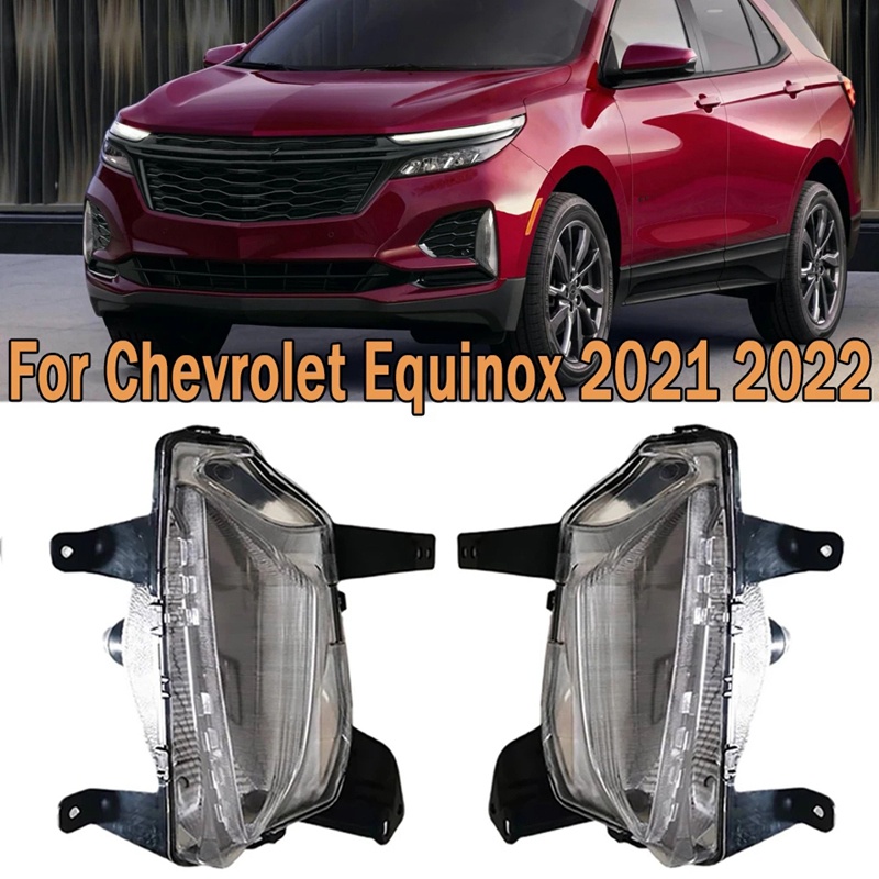 Front Left Fog Light Turn Signal Assembly For Chevy Equinox 2018-2021 – Clear Lens Chrome Housing