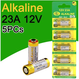 ถ่านอัลคาไลน์  GN8  23A 5 ก้อน1PCS 23A Batteries 12V Alarm-Remote Primary Dry Alkaline Battery 21/23 23GA A23 A-23 GP23A