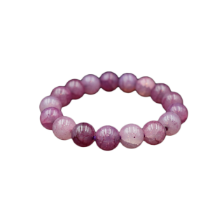CRACKED AGATE หินเกล็ดมังกร สีส้ม ขนาด 10 มม. สร้อยข้อมือหินแท้ by siamonlineshop