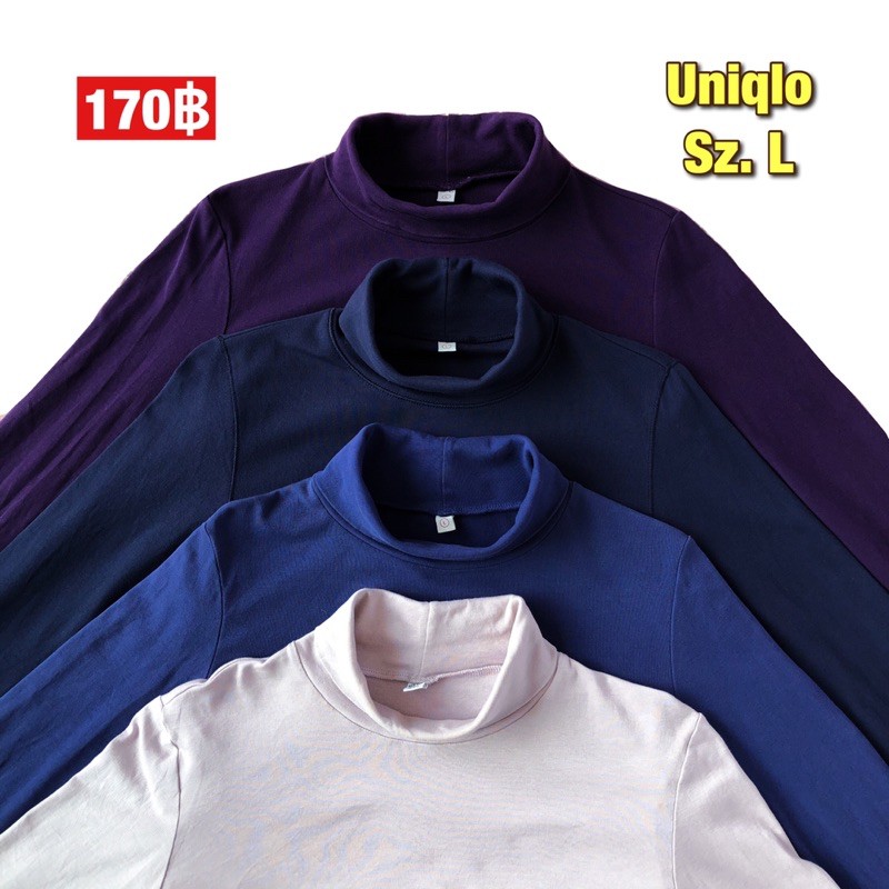 เสื้อคอเต่าแขนยาว-uniqlo-l-เสื้อคอปีน-uniqlo