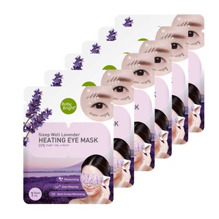 สินค้า เบบี้ไบร์ท มาร์กสปาอุ่นตา (6ชิ้น) ผ่อนคลายสดชื่น ดวงตาสดใส Baby Bright Sleep Well Lavender Heating Eye Mask