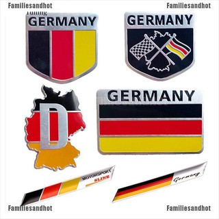 สติกเกอร์อลูมิเนียม พิมพ์ลายธงเยอรมัน 3 มิติ สําหรับติดตกแต่งรถยนต์