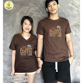 เสื้อยืด กาแฟ ร้านกาแฟ ขายกาแฟ coffee moka pot cafe คาเฟ่ Cotton Comb 30 พรีเมี่ยม แบรนด์ IDEA T-SHIRTS