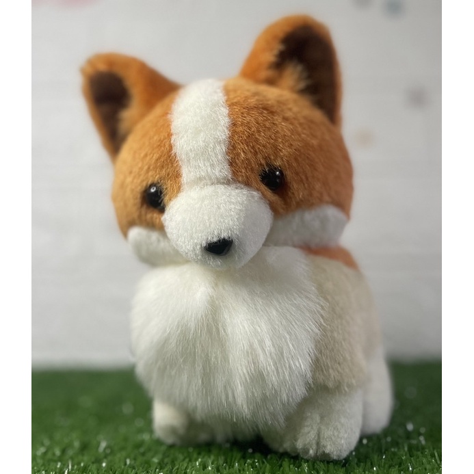 ตุ๊กตาน้องหมาเวลช์-คอร์กี้-ขนวินเทจ-ป้ายญี่ปุ่น-little-pembroke-welsh-corgi-plush