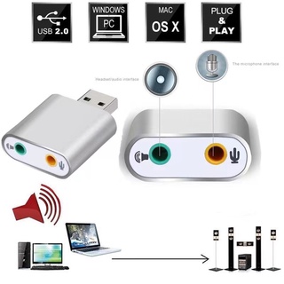 ภาพหน้าปกสินค้าUSB การ์ดเสียง ซาวด์การ์ด Audio 3D Sound Virtual 7.1 Channel Card Adapter ซึ่งคุณอาจชอบราคาและรีวิวของสินค้านี้