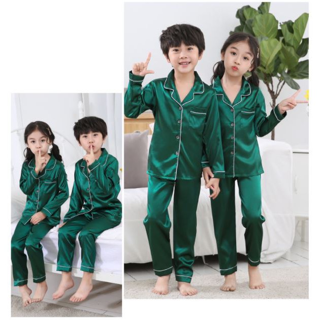 ภาพสินค้าชุดนอนเด็ก แขนยาว-ขายาว ผ้าซาติน ใส่สบาย ชุดนอนเด็กน่ารักๆ S60036 จากร้าน pmtaihao111 บน Shopee ภาพที่ 3