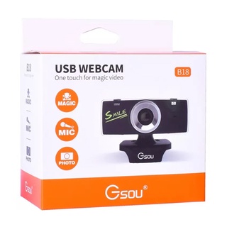 📷Okerกล้องเว็ปแคม📷 HD Webcam มีไมค์ในตัว รุ่นB18 USB 2.0 640x480 พร้อมไมโครโฟน