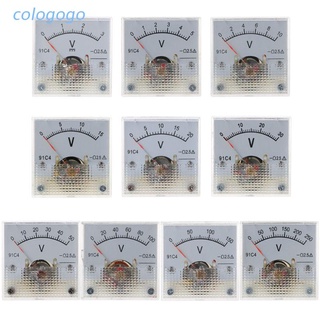 COLO  91C4 DC Voltmeter Analog Panel Voltage Meter Mechanical Pointer Type 3/5/10/15/20/30/50/100/150/250V