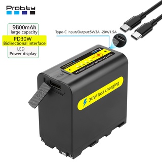 New Upgraded NP-F980 NPF960 NP F970 Battery PD 30W Fast Charging DC 20V 12V 9V Battery For Sony CCD-RV100HDR-AX2000/DCR-