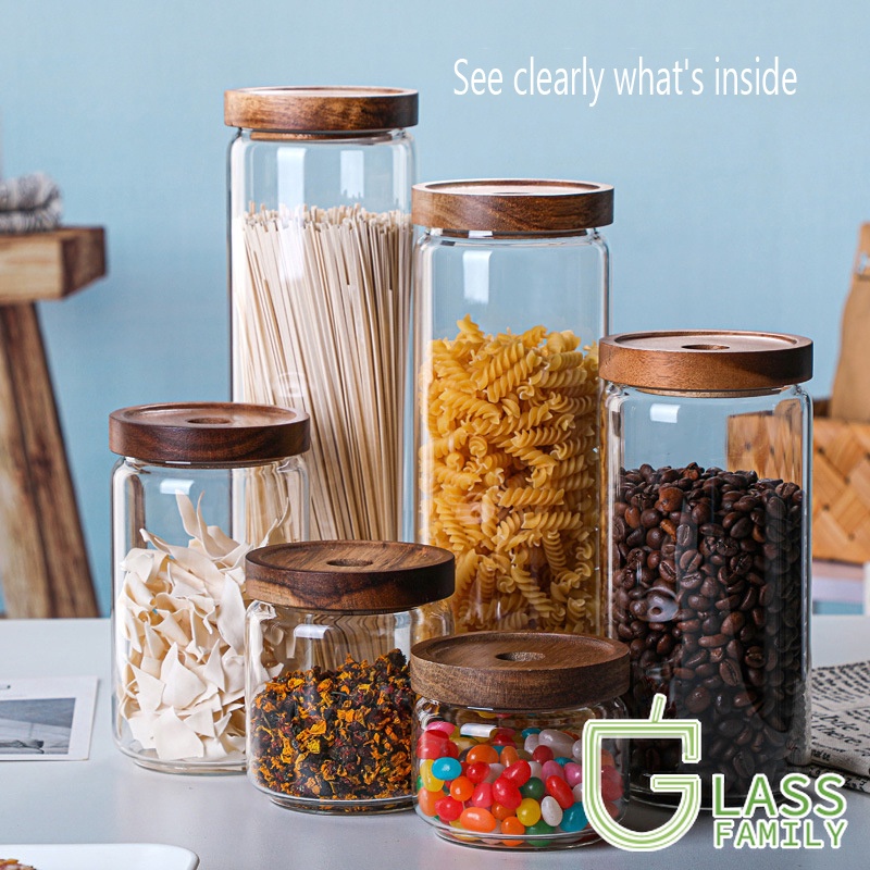 gf-ขวดแก้วใส-airtight-jars-ห้องครัว-grain-jars-airtight-glass-คอนเทนเนอร์-snack-jars-กาแฟ-jars-เมล็ดกาแฟ-jars-พร้อมฝาปิด-acacia