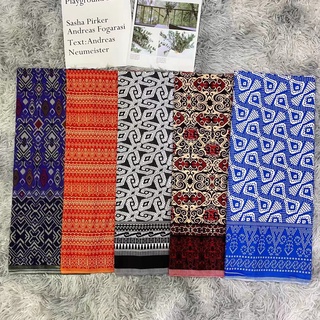 ผ้าถุงคุณภาพดี ผ้าถุงลายพิมพ์ปาเต๊ะ batik กว้าง 2 เมตร เย็บเรียบร้อย V.1 🔊 มีเก็บเงินปลาย