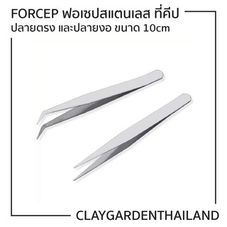 ภาพหน้าปกสินค้าForcep ฟอเซปสแตนเลส ที่คีป ปลายตรง และปลายงอ ขนาด 10cm ที่เกี่ยวข้อง