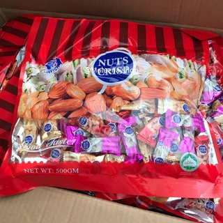 NUTS CRISP TWIN-FISH ขนมตุ๊บตั๊บมาเลเซีย ห่อใหญขนาด500g ตุบตับ ขนมถั่วอัดแท่งธัญพิช ขนมถั่วอัดแท่งรวมรส ขนมตุ๊บตั๊บ ถั่ว