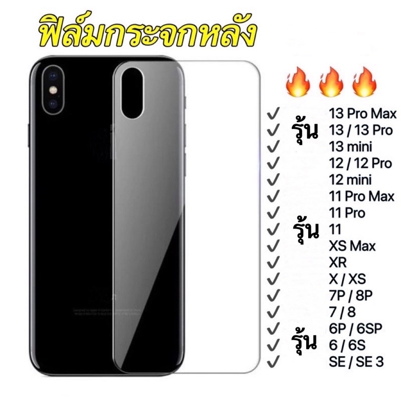 ภาพหน้าปกสินค้าฟิล์มกระจกหลัง ใส สำหรับ iPhone แบบไม่เต็มจอ ราคาถูก 14 Pro Max 13 Pro Max 12 11 XR XS X 7/8 Plus 6 6s 12mini Apple จากร้าน xiaoyinzhou บน Shopee