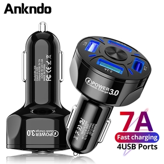 Ankndo อะแดปเตอร์ซ็อกเก็ตชาร์จ Usb 12V 4-Ports Qc 3.0 Quick Charge สําหรับ Andriod สมาร์ทโฟน