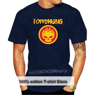 เสื้อยืดผ้าฝ้ายพิมพ์ลายคลาสสิก เสื้อยืดลําลอง แขนสั้น พิมพ์ลาย The Offspring American Rock Band สีดํา เข้ากับทุกการแต่งก