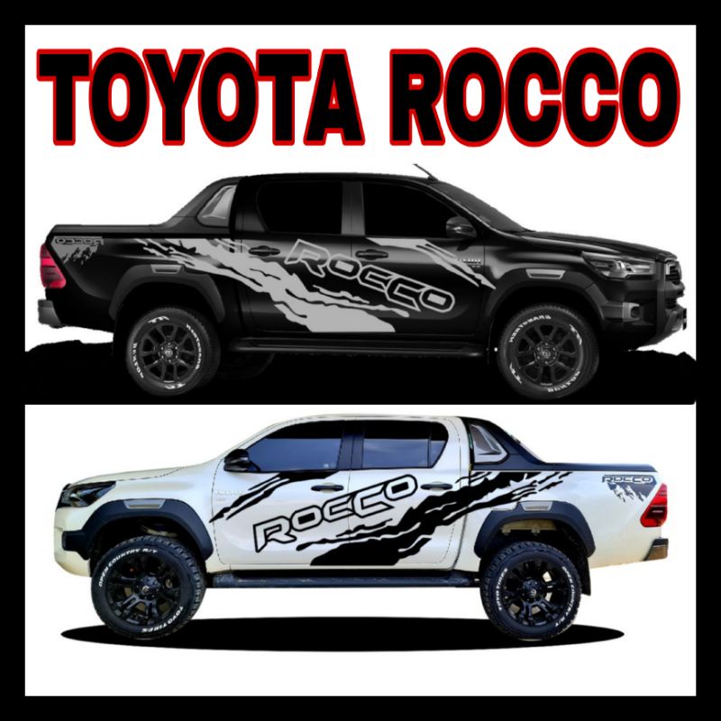 A-241 สติกเกอร์แต่ง Toyota revo Rocco สติ๊กเกอร์ลายสาดโคลน Rocco ...