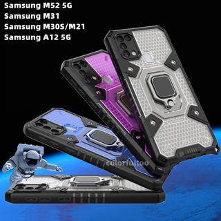 เคสโทรศัพท์มือถือแข็ง กันกระแทก ป้องกันเลนส์กล้อง ปิดด้านหลัง สําหรับ Samsung Galaxy M52 M51 M31 M30S M21 A52S A52 A72 4G 5G