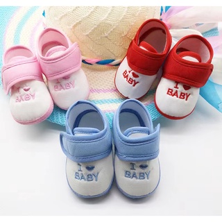 Babyonline(X231)F3 รองเท้าผ้าใบสำหรับเด็กทารกลายน่ารัก ผ้านิ่ม มีกันลื่น