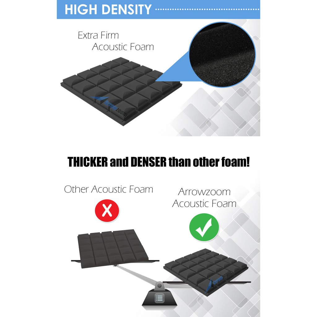 arrowzoom-โฟม-ดูดซับเสียง-กันเสียงดัง-ใหม่-hemisphere-grid-acoustic-foam-4-ชิ้น