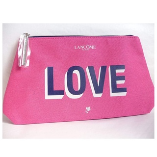 กระเป๋า Lancome Makeup Bag Pink ลาย " LOVE" สีชมพู